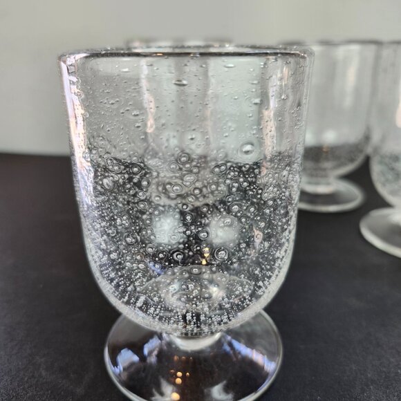 Bubble Glass Clear Glasses Set of 5 - Picture 3 of 6